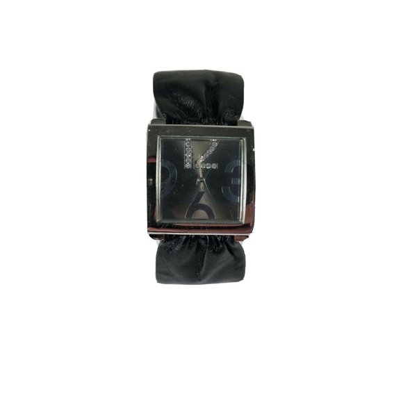 Nice! Womens Classy Charcoal Face Large Numbers Watch New Battery Black Band - Picture 1 of 9